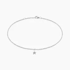 Hot Histoire d'Or Chaîne De Cheville Padmee Argent Blanc