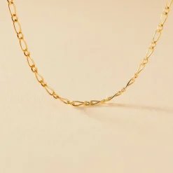 Hot Histoire d'Or Chaîne Esma Maille Alternee 1/3 Or Jaune