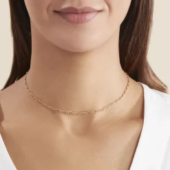 Hot Histoire d'Or Chaîne Esma Maille Alternee 1/3 Or Jaune