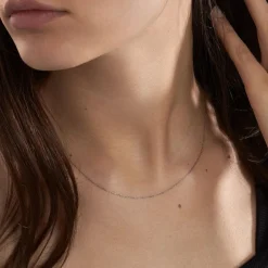 Histoire d'Or Chaîne Igoa Maille Forçat Diamantee Or Blanc* Colliers|Colliers