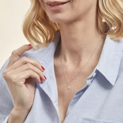 Discount Histoire d'Or Chaîne Igoa Maille Forçat Diamantee Or Blanc