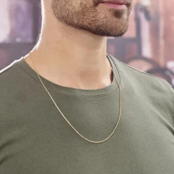 Online Histoire d'Or Chaîne Igoa Maille Forçat Diamantee Or Jaune