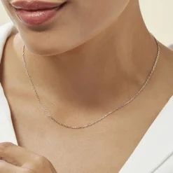 Histoire d'Or Chaîne Igoa Maille Forçat Diamantee Or Blanc* Colliers|Colliers