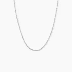 Histoire d'Or Chaîne Imanie Maille Singapour Or Blanc* Colliers|Colliers