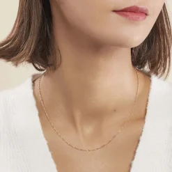 Histoire d'Or Chaîne Imanie Maille Singapour Or Jaune