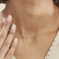 Histoire d'Or Chaîne Kassie Maille Omega Argent Blanc* Colliers|Colliers