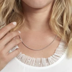 Histoire d'Or Chaîne Nairi Maille Gourmette Argent Blanc* Colliers|Colliers