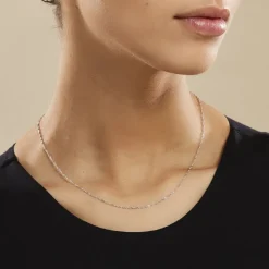 Sale Histoire d'Or Chaîne Ons Maille Singapour Or Blanc