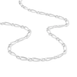 Discount Histoire d'Or Chaîne Ophelio Maille Alternee 1/1 Or Blanc