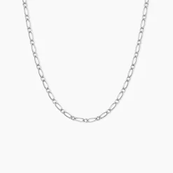 Hot Histoire d'Or Chaîne Ophelio Maille Alternee 1/1 or blanc