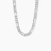 Hot Histoire d'Or Chaîne Vivian Maille Alternee 1/3 Argent Blanc