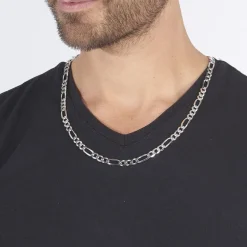 Hot Histoire d'Or Chaîne Vivian Maille Alternee 1/3 Argent Blanc