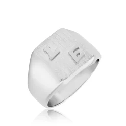 Histoire d'Or Chevaliere Argent Blanc Gringoire Carree* Bagues|Bagues Sans Pierre