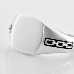 Histoire d'Or Chevaliere Argent Blanc Tarek* Bagues|Bagues Sans Pierre