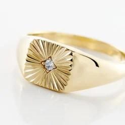 Histoire d'Or Chevaliere Plaqué Or Erditse Oxyde De Zirconium* Bagues|Chevalières