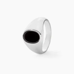 Histoire d'Or Chevalière Amaurie Argent Blanc Onyx* Bagues|Chevalières