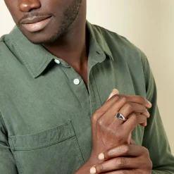 Histoire d'Or Chevalière Amaurie Argent Blanc Onyx* Bagues|Chevalières