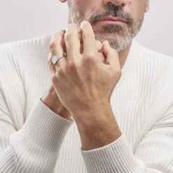 Online Histoire d'Or Chevalière Argent Blanc Charites