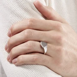 Histoire d'Or Chevalière Argent Blanc Sami* Bagues|Bagues Sans Pierre