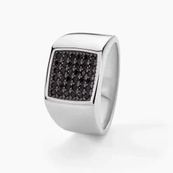 Histoire d'Or Chevalière Argent Otylia Oxydes De Zirconium* Bagues|Chevalières