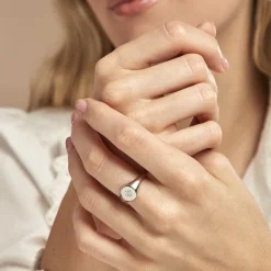 Histoire d'Or Chevalière Audie Argent Blanc Oxyde De Zirconium* Bagues|Chevalières