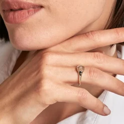 Online Histoire d'Or Chevalière Aviv Plaqué Or Jaune