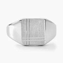 Hot Histoire d'Or Chevalière Cillian argent blanc