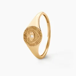 Best Histoire d'Or Chevalière Damianus Or Jaune Diamant