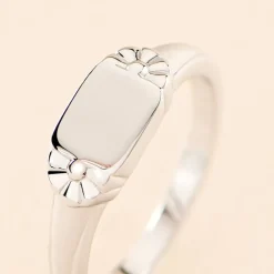 Histoire d'Or Chevalière Darian Argent Blanc* Bagues|Bagues Sans Pierre