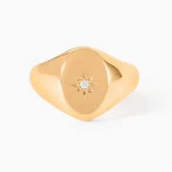 Sale Histoire d'Or Chevalière Gwennen Plaqué Or Oxyde De Zirconium