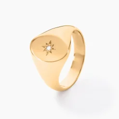 Sale Histoire d'Or Chevalière Gwennen Plaqué Or Oxyde De Zirconium