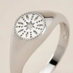 Histoire d'Or Chevalière Jima Argent Blanc* Bagues|Bagues Sans Pierre