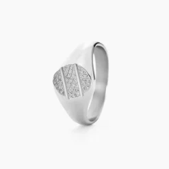 Histoire d'Or Chevalière Kety Argent Blanc* Bagues|Bagues Sans Pierre