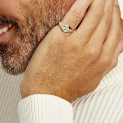 Histoire d'Or Chevalière Kety Argent Blanc* Bagues|Bagues Sans Pierre