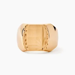 Hot Histoire d'Or Chevalière Leoncette Plaqué Or Jaune