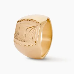 Hot Histoire d'Or Chevalière Leoncette Plaqué Or Jaune