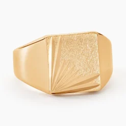 Hot Histoire d'Or Chevalière Lionel Plaqué Or Jaune