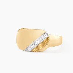 Histoire d'Or Chevalière Lutfi Or Jaune Oxyde De Zirconium* Bagues|Chevalières