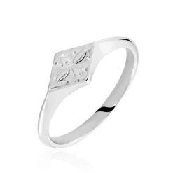 Histoire d'Or Chevalière Narva Argent Blanc* Bagues|Bagues Sans Pierre