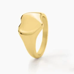 Histoire d'Or Chevalière Philia Acier Doré* Bagues|Bagues Sans Pierre