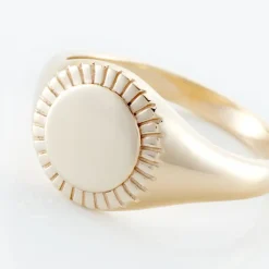 New Histoire d'Or Chevalière Plaqué Or Jaune Louie