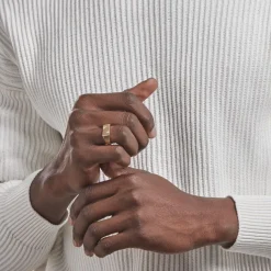 Histoire d'Or Chevalière Plaqué Or Jaune Asa Oxydes De Zirconium* Bagues|Chevalières