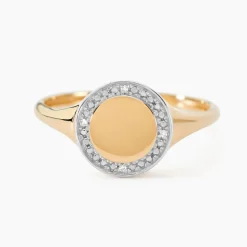 Best Histoire d'Or Chevalière Promesse Pour L'eternite Or Jaune Diamant