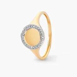 Best Histoire d'Or Chevalière Promesse Pour L'eternite Or Jaune Diamant