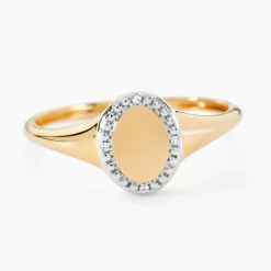 Outlet Histoire d'Or Chevalière Promesse Pour L'eternite Or Jaune Diamant