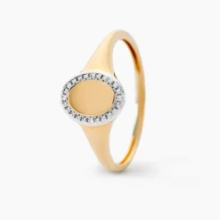 Outlet Histoire d'Or Chevalière Promesse Pour L'eternite Or Jaune Diamant