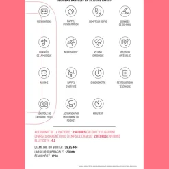 Hot LOTUS Coffret De Montre Connectée Smartwach Noir