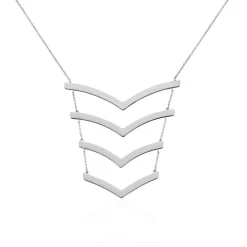 New Histoire d'Or Collier Abid Acier Blanc