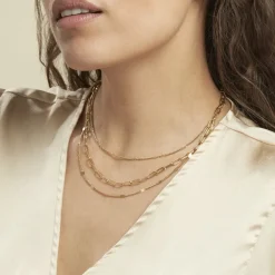 Histoire d'Or Collier Abiel Acier Doré* Colliers|Colliers Doubles Et Triples Chaînes