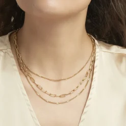 Histoire d'Or Collier Abiel Acier Doré* Colliers|Colliers Doubles Et Triples Chaînes